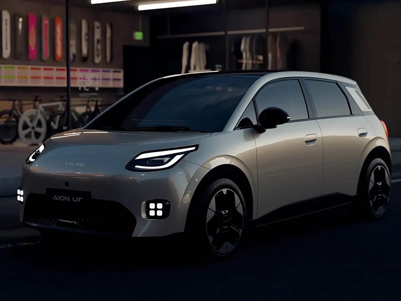 New Energy Pure Electric Mini Hatchback AION UT Фурӯши гарми литий гибридии EV аз Корхонаи муштараки GAC Нархи паст