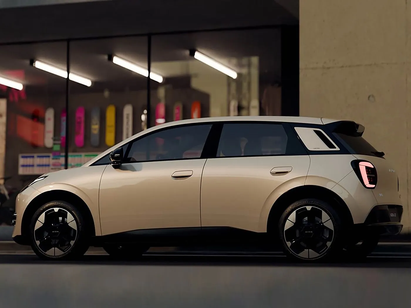New Energy Pure Electric Mini Hatchback AION UT Фурӯши гарми литий гибридии EV аз Корхонаи муштараки GAC Нархи паст