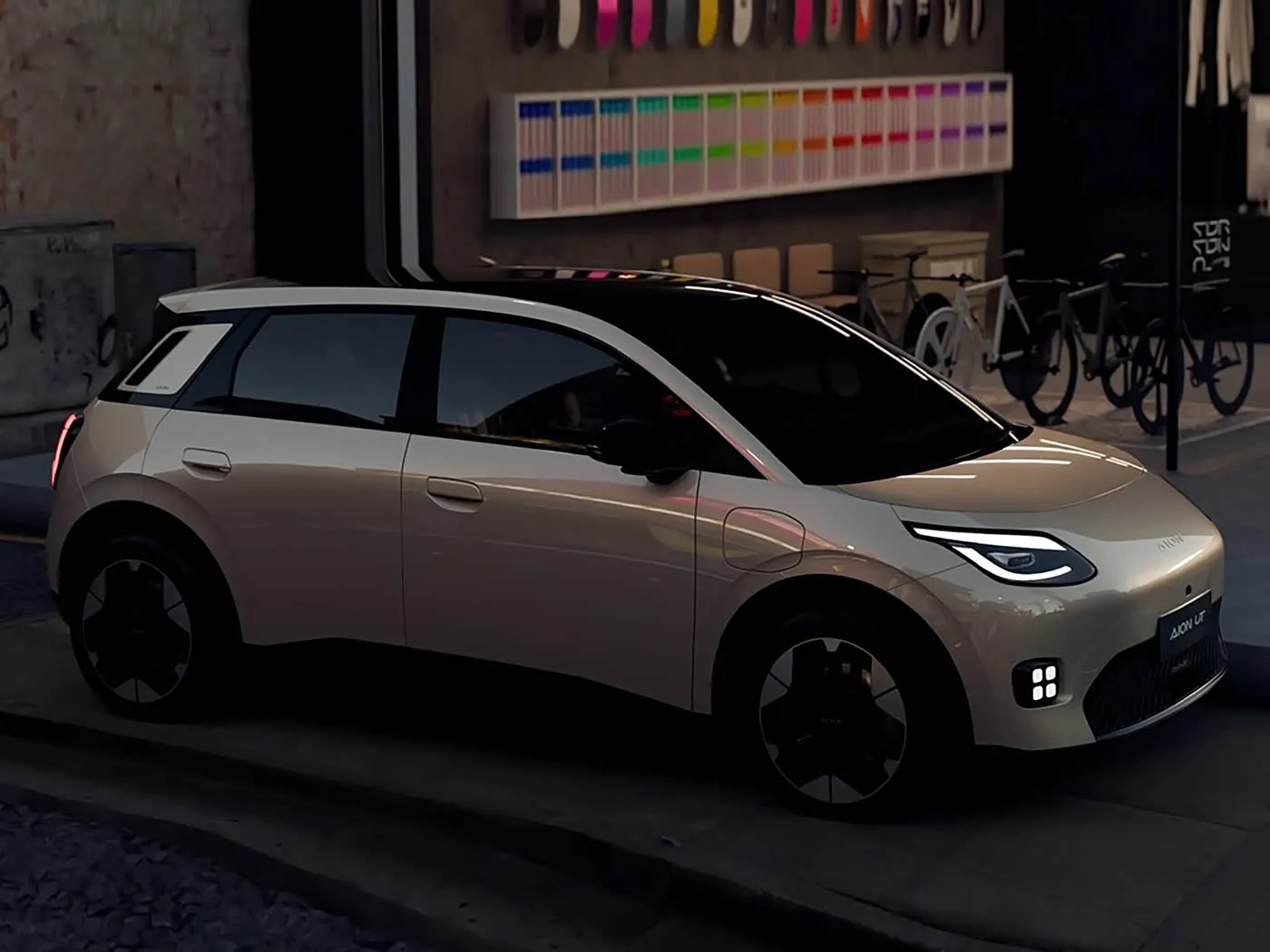New Energy Pure Electric Mini Hatchback AION UT Фурӯши гарми литий гибридии EV аз Корхонаи муштараки GAC Нархи паст