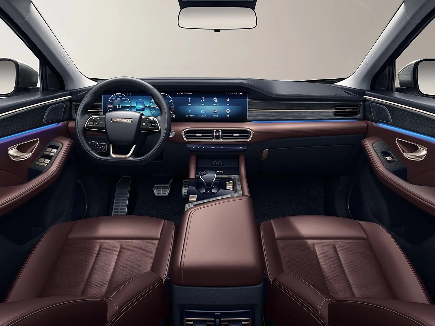 Бренди нави Chery Jetour X90 PLUS SUV Drive Automatic Euro VI Хӯлаи курсиҳои чармии сақф